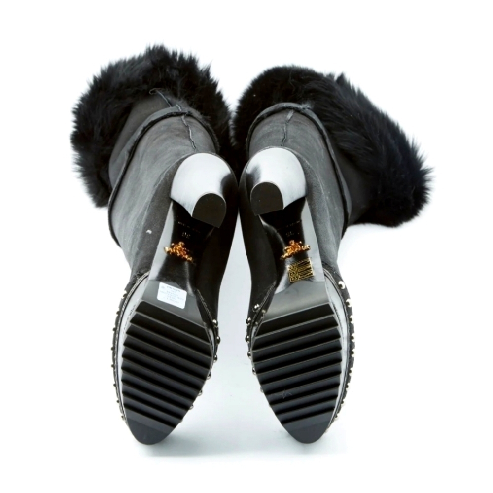 Prada | Fur Lined Knee-High Boots - Picture 5 of 5